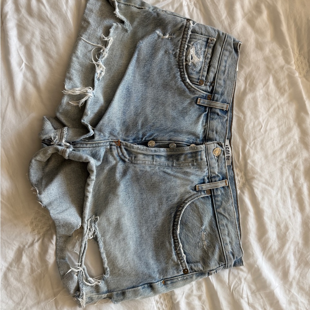 Distressed Denim Shorts